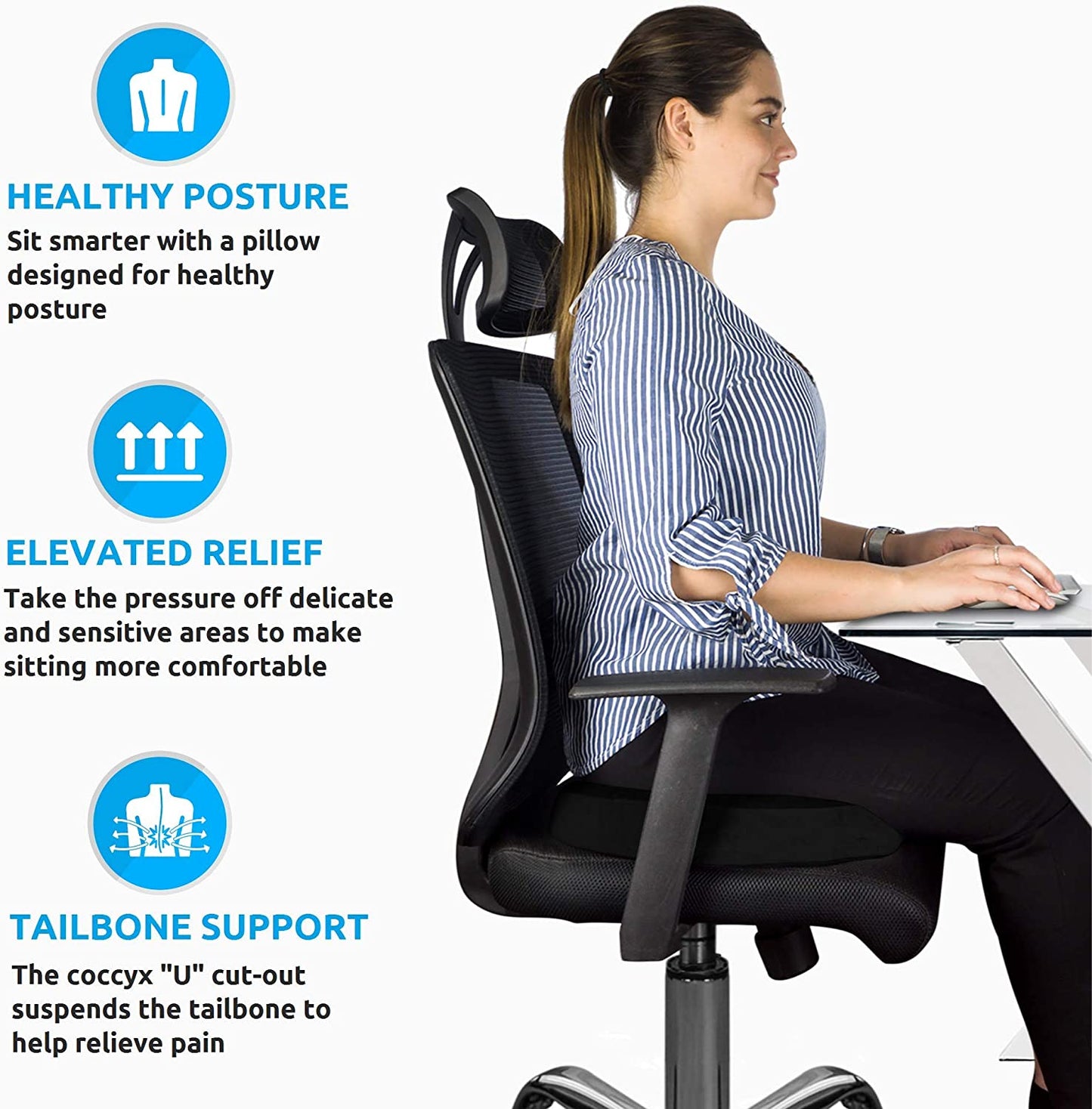 RYNX | Donut Pillow | Relief for Hemorrhoids, Coccyx, Ulcers, and Tailbone Pain