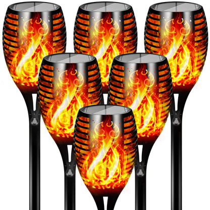 Rynx | Otdair 96 LED Solar Light - Waterproof Flaming Flame, 6 Pack for Garden & Farm