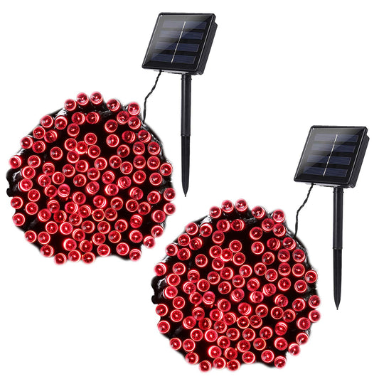 Rynx | Joomer Red Solar Ju lights 72Ft X 2 Pack 200 Led 8 Modes Solar Light Sources Waterproof Solar Fairy Lights For Christmas Decorations