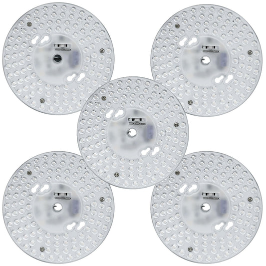 Rynx | Ansen 5 Pack Ceiling Fan Light Replacement Panel Pcb, 6In 24W Led Retrofit Light Kit For Flush Ceiling Light, 3Cct, Cri>92, 3 Co