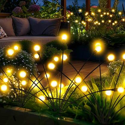 Rynx | Patiopia 60 Led Solar Motion Light, Warm White Firefly Outdoor Decoration, Waterproof 6 Pack