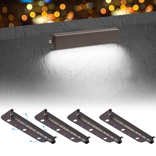 Rynx | Kwinmyso 4-Pack 3W 7Inch Led Hardscape Paver Lighting, 12V Ac/Dc Low Voltage Retaining Wall Light, Led Landscape Lighting, 5000K