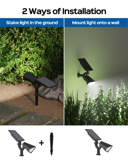 Rynx | 7 Pack Solar Spot Light, 4 Modes, 26 Led, Adjustable, Waterproof, Warm/Cool White