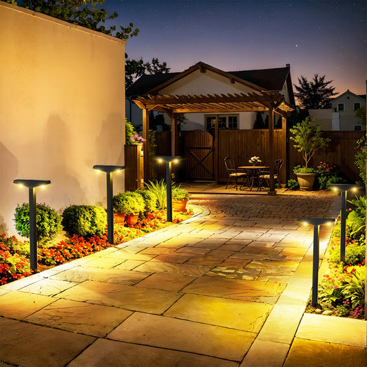Rynx | Fudosa 10 Pack Solar Lights Outdoor Waterproof, Glowing Solar Lights For Outdoor Use, Solar Garden Decorative Solar Landscape Lighting