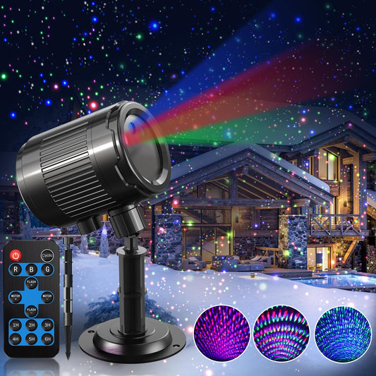 Rynx | Christmas Laser Projector Light Outdoor: Rgb 3 Colors Firework Moving Laser Light, Ip65 Waterproof Star Projector Light Show De