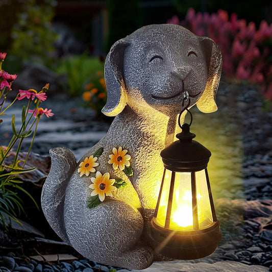 Rynx | Tstgee Solar Dog Statues Outdoor Dog Pen Decor With Solar Light For Outside, Garden, Patio, Garden Dog Statues, Garden