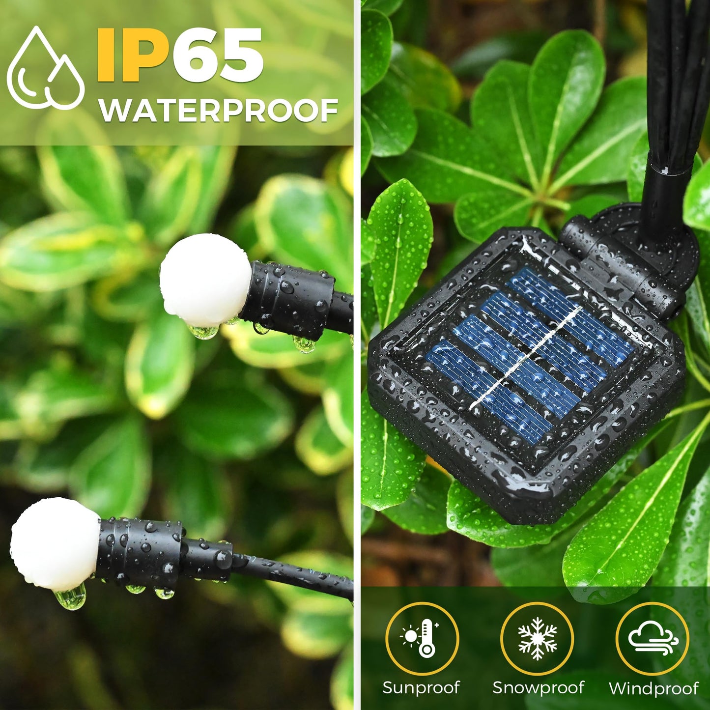 Rynx | Patiopia 80 Led Solar Garden Lights - Warm White Glowing Outdoor Decor, 8 Pack Waterproof