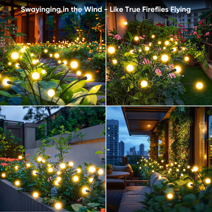 Rynx | Nfever Sunlight Outdoor Garden Decoration - 4 Pack Warm White LED Glittering Light Sources for Garden Path