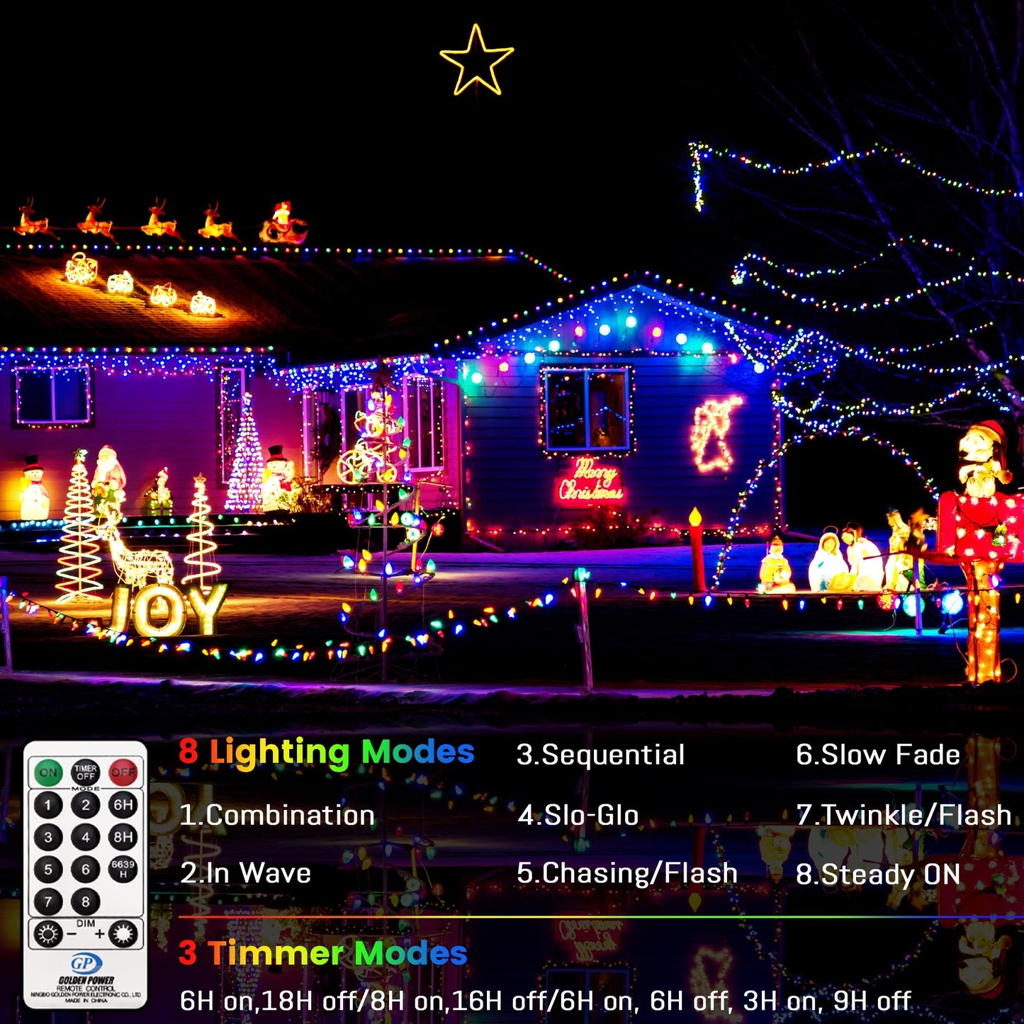 Rynx | Eueasy 1000 Led Christmas Lights, 344Ft Waterproof Fairy Light String With Remote Control, 8 Modes For Holiday Decorations