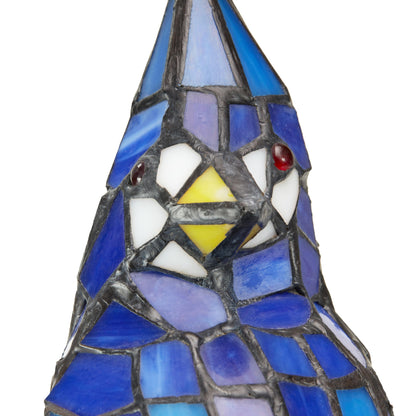 Rynx | River Of Goods Tiffany Stylish Cardinal Glass Lamp - 8" B X 13.5" H