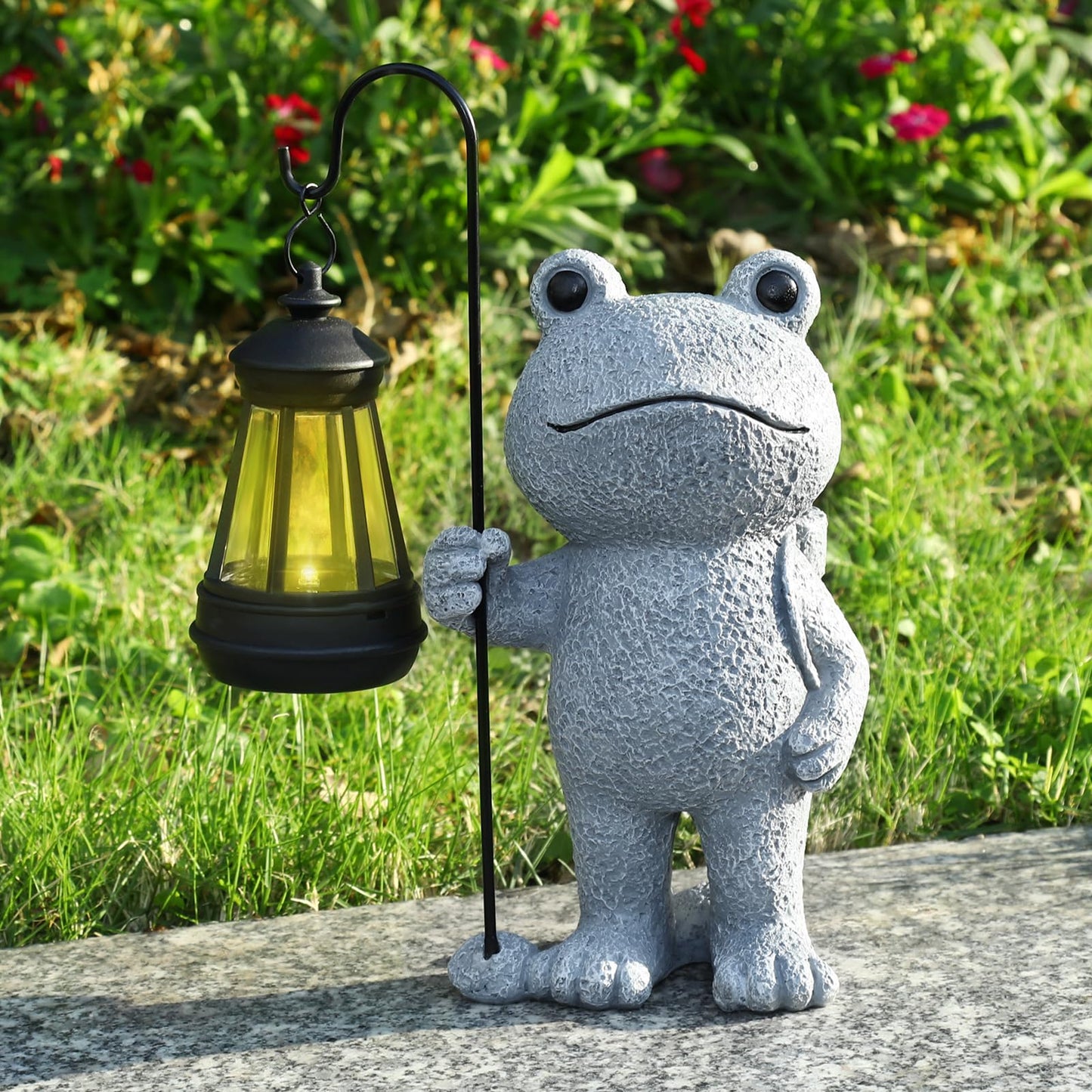 Rynx | Garden Statue Frog Outdoor Decor, Sun Patio Garden Sculptures & Statues, Resin Garden Decor Gift For Women, Mom, Grandmother