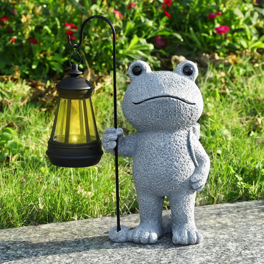 Rynx | Garden Statue Frog Outdoor Decor, Sun Patio Garden Sculptures & Statues, Resin Garden Decor Gift For Women, Mom, Grandmother