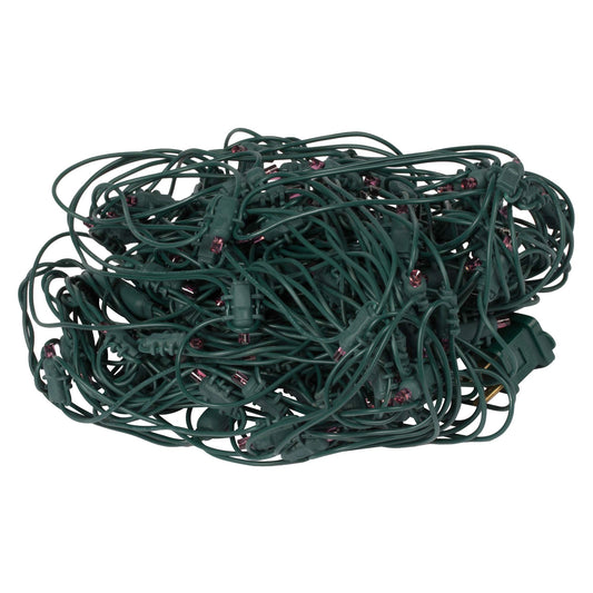 Rynx | Vickerman 120 Purple Wide-Angled Blinking Led Christmas Light Net Set, Green Wire