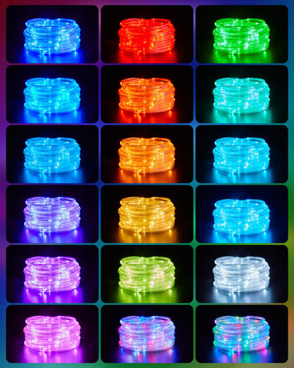 Rynx | Minetom 66Ft Color Changing Rope Light - 200 Led Flash Halloween Spotlights With Remote Control