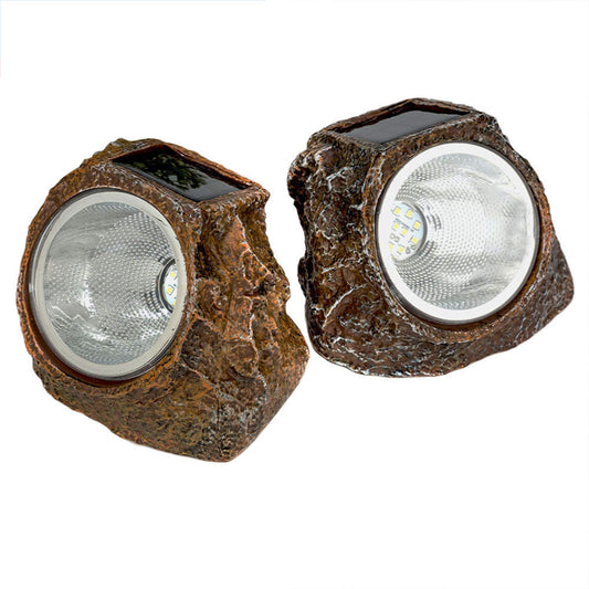 Rynx | Eigreen Solar Rock Light Outdoor, 2 Pack 10 LED Waterproof Solar Rock Lights, Outdoor Landscape Lighting, For