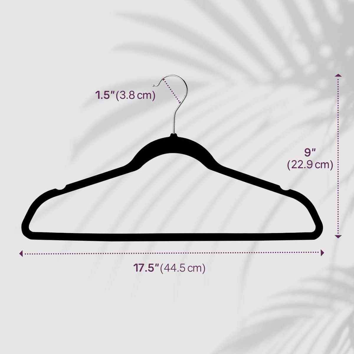 Rynx | 20/30/60 Pack Velvet Hangers - Premium Non-Slip Felt Hangers with Sturdy Black/White Finish - Heavy Duty Coat and Suit Hangers with Space-Saving 360° Rotating Rose Gold/Galvanized Metal Hook