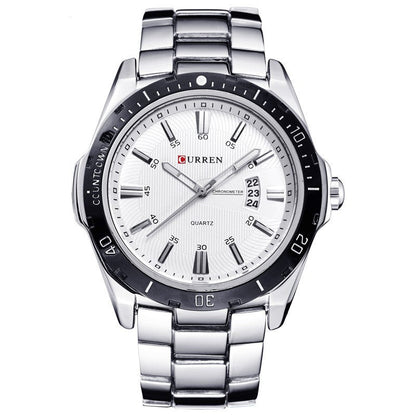 Rynx | Men's waterproof quartz watch with steel bracelet