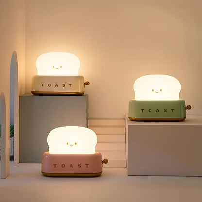 Rynx | LumiToast - Sweet USB Rechargeable LED Toaster Table Lamp, 3000K Warm Light