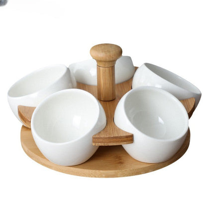 Rynx | Tea Time Bamboo Porcelain Snack Tray