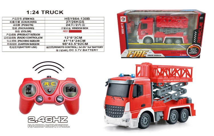 Rynx | Pro RC Fire Truck Remote Control Fire Truck Rechargeable Red