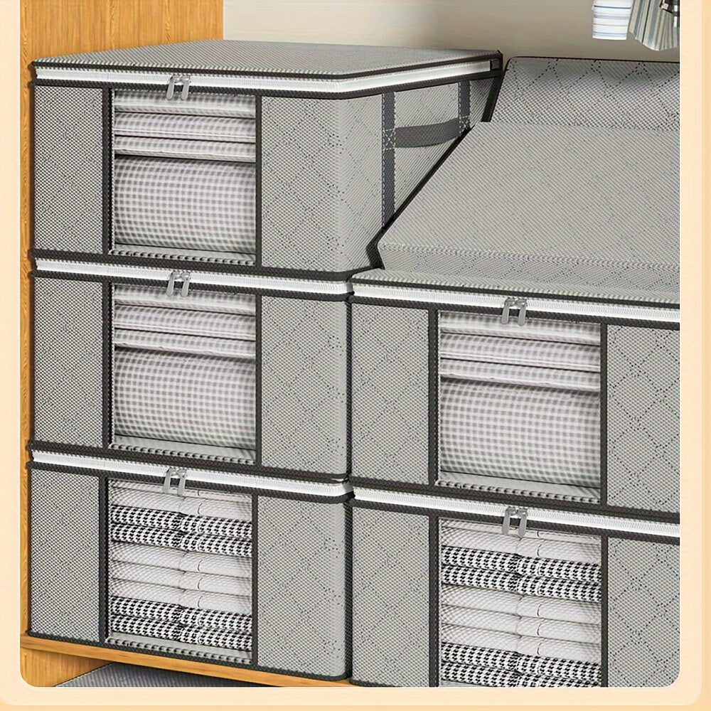 Rynx | Set of 4 Foldable Storage Bags – Gray with Window