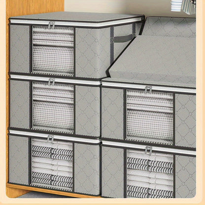 Rynx | Set of 4 Foldable Storage Bags – Gray with Window