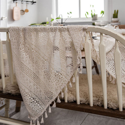 Rynx | Bend Hollow-Out Tassel Tablecloth