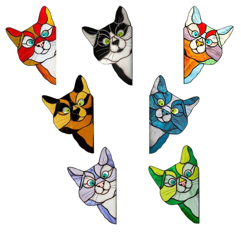 Rynx | Handmade Dyed Cat Sun Catchers for Glass Windows
