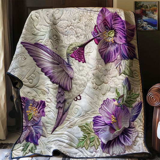 Rynx | Purple Hummingbird Comforter