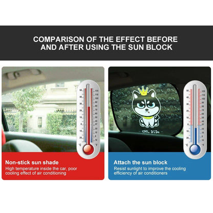 Rynx | Adorable Animal Cartoon Car Window Sunshades - 2PCS, Universal Fit, Anti-UV, Privacy Protection
