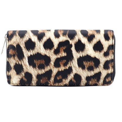 RYNX | Classic Wallet With Leopard Print For Women brown