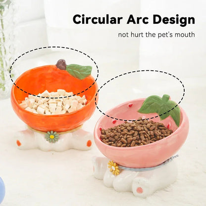 Rynx | Elevated Cat Ceramic Bowl with Tilted Design for Easy Eating and Drinking