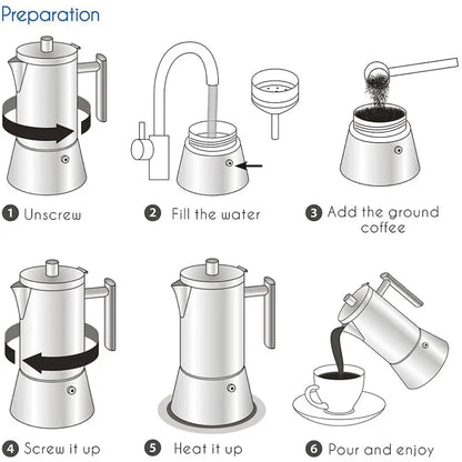 Rynx | Stainless Steel Coffee Maker for the Cooktop