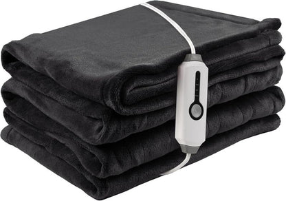 Rynx | Heated electric throw blanket, cozy flannel heating blanket with 4 heat settings
