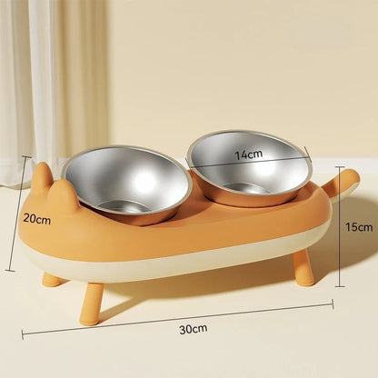 Rynx | Stainless Steel Double Bowl Feeder