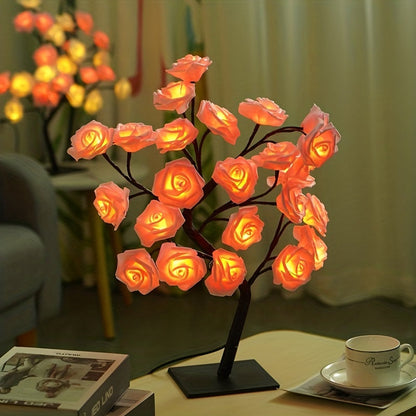 Rynx | RozenLight - LED Flower Table Lamp with USB, Mood Light