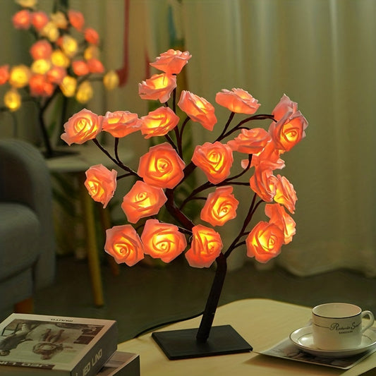 Rynx | RozenLight - LED Flower Table Lamp with USB, Mood Light