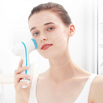 Rynx | 3-in-1 Sonic Rotating Facial Cleansing Brush: Waterproof, Rechargeable & Deep Cleaning Spa System