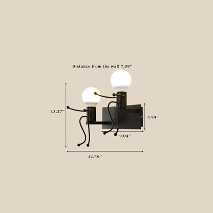 Rynx | Metal Master - Robot Wall Lamp of Wrought Iron