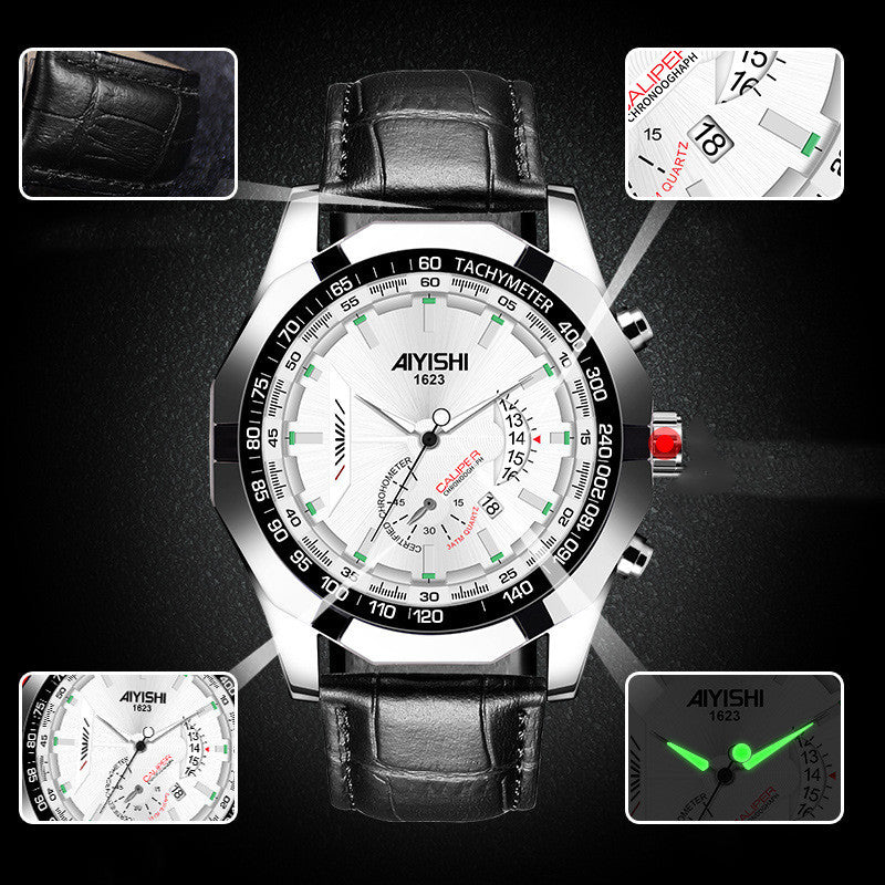 Rynx | Luminous Waterproof Automatic Calendar Skeleton Watch