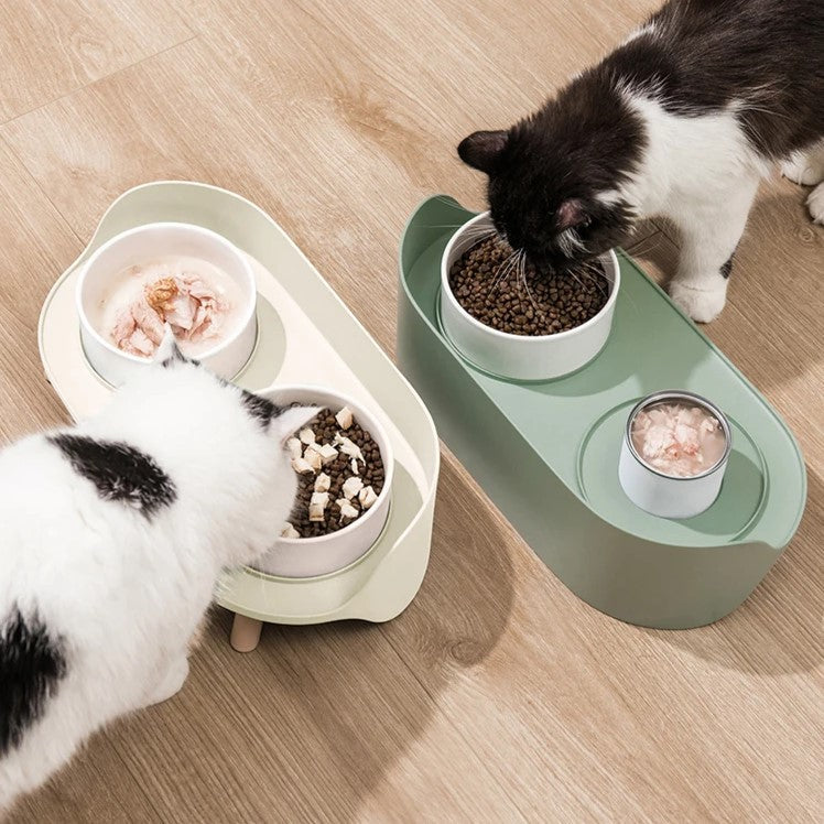 Rynx | Elevated Double Ceramic Cat Bowls
