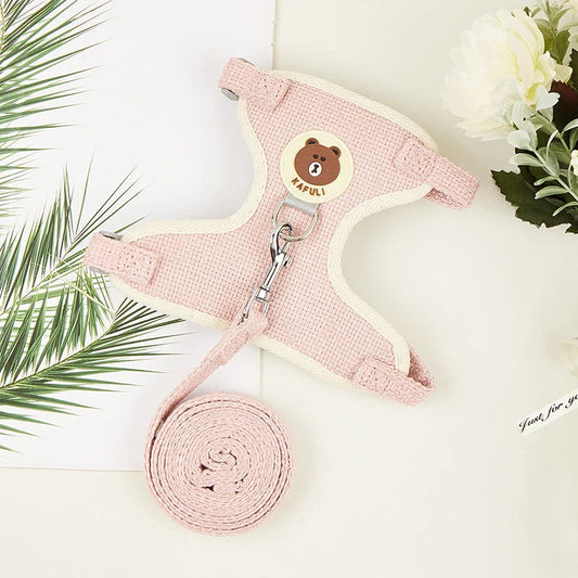 Rynx | Outdoor Rabbit & Guinea Pig Harness and Leash Set - Linen Pet Vest for Small Animals