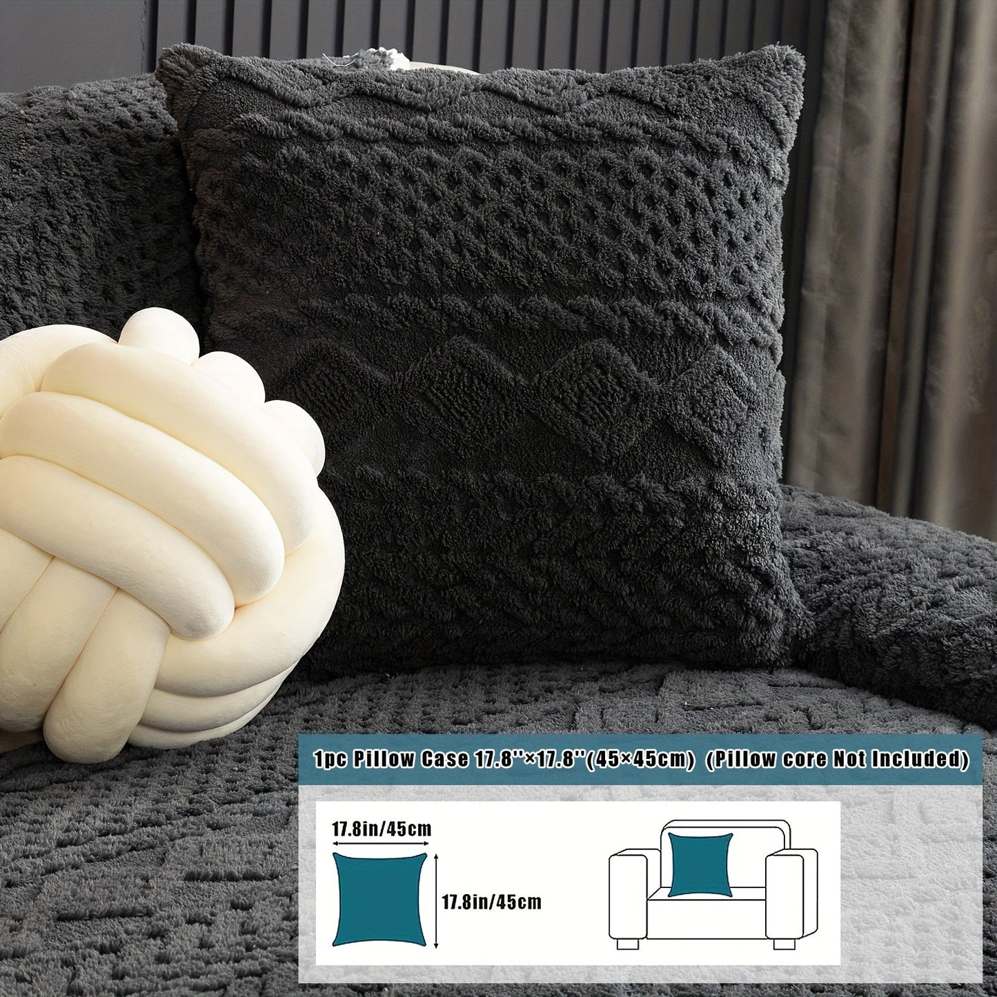 Rynx | 1pc Sofa Slipcover - Pet Dog Friendly, Fuzzy Non-Slip, Breathable Sofa Cover for Bedroom, Office, Living Room Decor