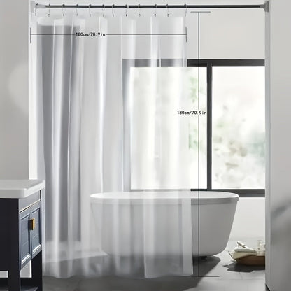 Rynx | Heavy-Duty Clear PEVA Shower Curtain Liner - Soap Scum and Mildew Resistant, Hooks Included for Home and Kitchen