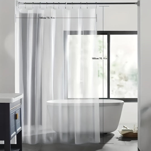 Rynx | Heavy-Duty Clear PEVA Shower Curtain Liner - Soap Scum and Mildew Resistant, Hooks Included for Home and Kitchen