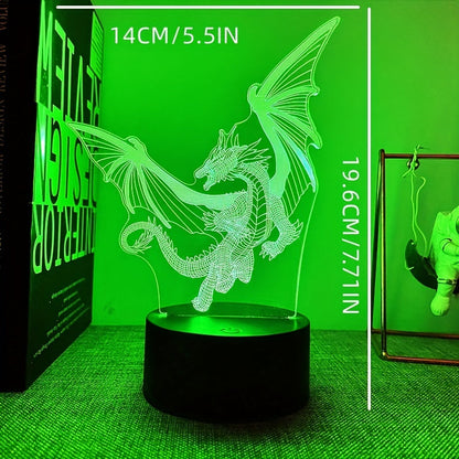Rynx | DinoLight - 3D Dinosaur Night Light with Touch Control, RGB Light