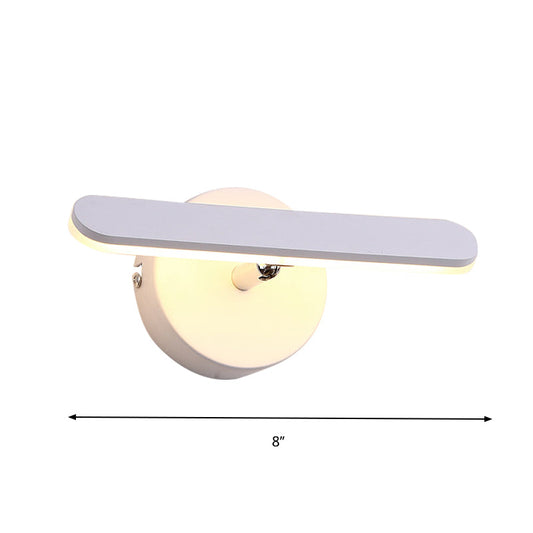 Rynx | Linear Vanity Lighting Simple Metal LED White Wall Mount Lamp Light in Natural/Warm Light for Bathroom