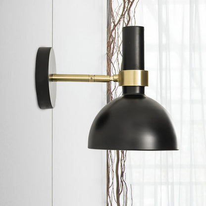 Rynx | Rotatable White/Black Finish Wall Light Modern 1 Light Iron Wall Mounted Lamp for Nightstand