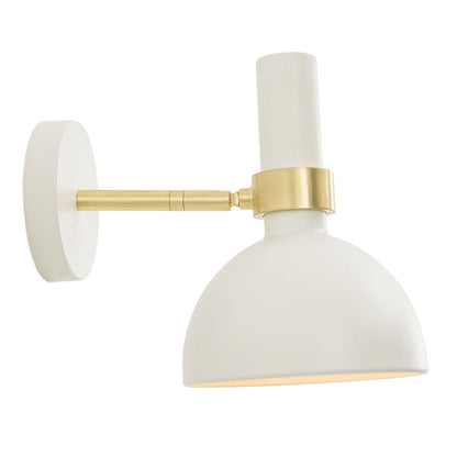 Rynx | Rotatable White/Black Finish Wall Light Modern 1 Light Iron Wall Mounted Lamp for Nightstand