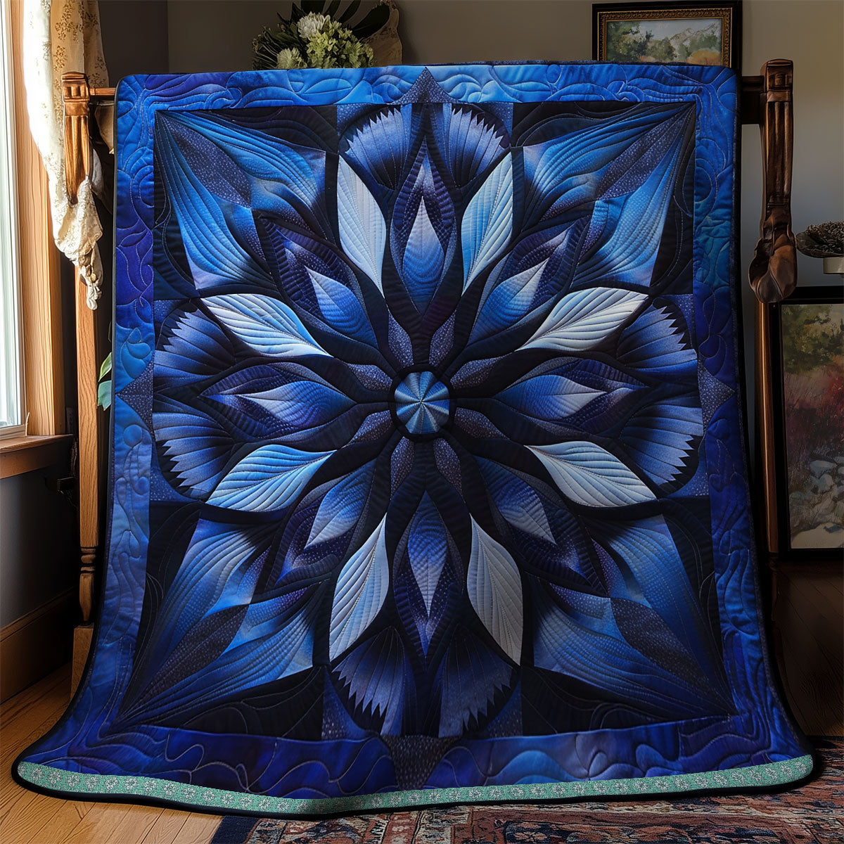 Rynx | Mystic Blue Petals Quilt